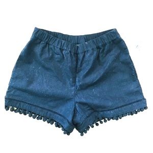 Cute! Black cotton beach boho shorts!